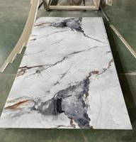 Panneau mural moderne en marbre PVC 2.5mm WPC imperméable à l'eau, insonorisé et ignifuge UV pour décoration intérieure pour hôtels espaces commerciaux
