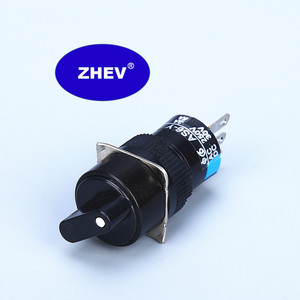 Interrupteur à bouton-poussoir rotatif M16 noir ON et OFF avec <span class=keywords><strong>Circumgyrate</strong></span> 3 broches - Product Image 1
