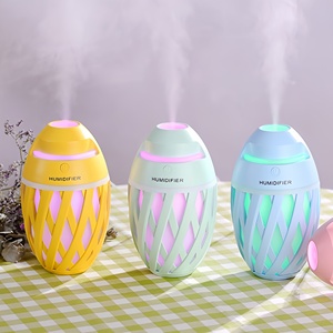 Mini humidificateur et diffuseur USB DC5V en forme d'olive portable avec veilleuse à changement de couleur pour voiture et maison – Confort respiratoire - Product Image 1