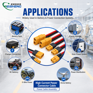 Conector de Batería de Alta Potencia XT60 XT90, <span class=keywords><strong>Cable</strong></span> de Alimentación para Aeromodelismo RC, Arnés de Almacenamiento de Energía - Product Image 2