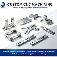 Support d'inspection de plaquettes en alliage d'aluminium 6063 anodisé dur, OEM, avec face à roulement pneumatique sans contact pour systèmes de métrologie de surface de plaquettes