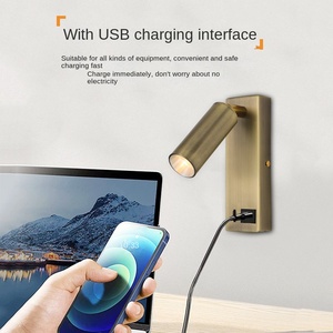 Lámpara de pared LED redonda con carga USB, 3W, ángulo ajustable, Hotel, hogar, dormitorio, iluminación de noche - Product Image 2