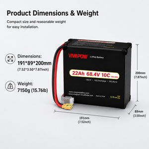 Batterie de drone 22Ah 68.4V 10C, haute puissance, sortie stable, longue durée de vie, batterie lithium pour drone de levage lourd, batterie de drone agricole - Product Image 2