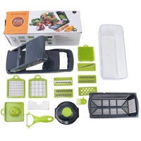 Keuken multifunctionele handmatige ABS 22-in-1 snijder, rasp en schaaf voor groenten, fruit en voedselverwerking