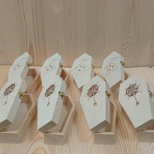 Caja de Madera Natural Estilo Gótico, Caja de Almacenamiento de Joyas con Forma de Polígono para Decoración de Halloween, Uso en Sala de Estar - Product Image 2