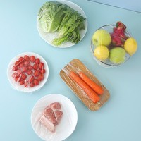 Couvercle de bol d'assiette jetable transparent pliable personnalisé Couvercle de bol d'aliments frais en plastique PE transparent avec élastique pour les aliments