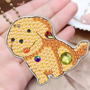 Móc Khóa Tranh Đính Đá Toàn Bộ Móc Khóa Tự Làm Móc Khóa Hình Chú Chó Đính Đá Tùy Chỉnh Quà Tặng Thủ Công Trang Trí Túi - Product Image 2