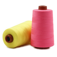 Fil à coudre en polyester filé 100% multicolore 40S/2 5000 yards pour machine, personnalisé