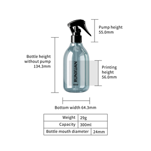 Détergent de lavage des mains en plastique PET bouteille de pulvérisation à gâchette 300ml bouteille d'eau 500ml bouteilles de pulvérisation de brouillard vides pour le nettoyage - Product Image 5