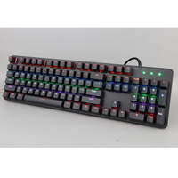Clavier de jeu mécanique pleine taille 104 touches, rétroéclairage RGB double-shot, clavier filaire USB, macros programmables, pour PC Gamer