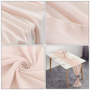 Wholesale Chiffon Table Runner Wedding Custom Party <b>Pink</b> Table Runner for Banquet - Product Image 4