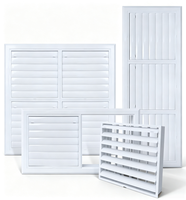 Grille d'aération en plastique à double couche réglable avec doublure intérieure amovible pour système de ventilation mural central