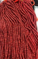 Perles de corail rouge naturel pour la fabrication de bijoux DIY perles de roue en vrac