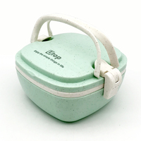 Double couche en plastique portable Bento Tiffin Boîte à lunch Étudiant Enfant Enfants Employé de bureau Conteneur alimentaire Chauffage au micro-ondes