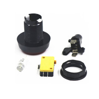 Bouton poussoir LED en plastique de haute qualité de 37 mm avec éclairage, pour machines de jeux d'arcade, tension 90V-250V