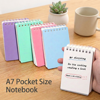 Cuaderno de Espiral A7 de Plástico Resistente con Borde Seguro y Cubierta Resistente al Agua para el Trabajo Diario