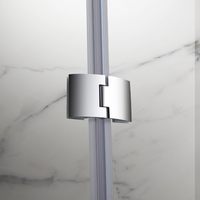 Moderne 3-delige frameloze glazen douchedeur op maat gemaakte douchecabine met waterdichte afdichtingsstrip