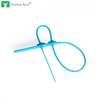 Sceau en plastique personnalisé YTPS602 avec logo, sceau à code-barres de 400 mm, conteneur imprimé sur mesure