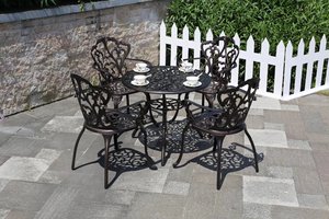 Bureau et chaise <span class=keywords><strong>de</strong></span> <span class=keywords><strong>manger</strong></span> <span class=keywords><strong>de</strong></span> balcon extérieur petite table basse cour <span class=keywords><strong>jardin</strong></span> chaises en fonte d'aluminium loisirs mobilier d'extérieur - Product Image 5