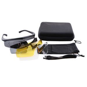 موضة جديدة 4 عدسات بلاستيكية PC عدسة نظارات رياضية قتالية نظارات شمسية باليستية نظارات تكتيكية - Product Image 5