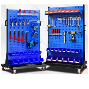 Maquinaria Metal Custom Work Hardware Store Ferramentas Armazenamento Auto Repair Movable Tool Racks Com Furo Serviço Fabricação De Metal