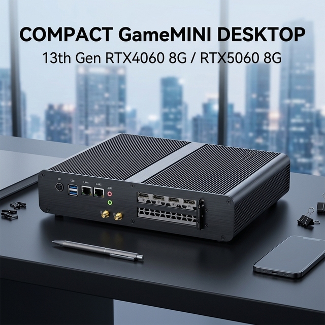 Gaming Mini PC GeForce RTX 5060 RTX 4060 8G I7 13620H I9 11900KB Win11Micro Desktop Computer for Gaming Design AI Rendering
