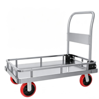 Carrito de Panadería Plegable de Acero Inoxidable de Cuatro Ruedas, Carro Móvil Industrial, Personalización OEM, ¡Gran Venta!