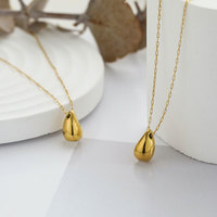 Collar de Cadena con Colgante Minimalista de Acero Inoxidable 316L Chapado en Oro de 18K, Estilo Minimalista, para Mujer, Aniversario
