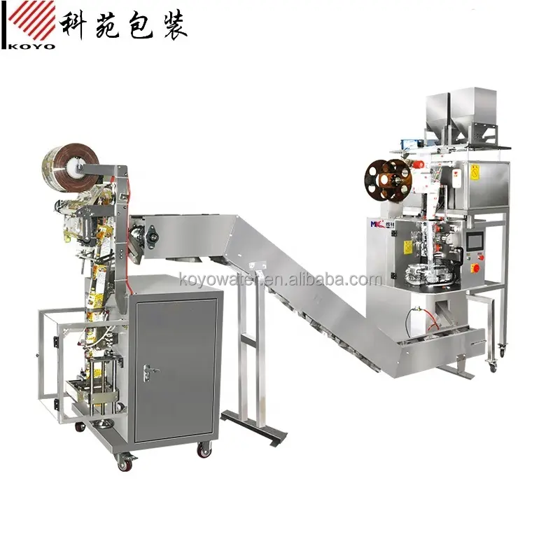 Fully automatic Inner and Outer Nylon Pouch Pyramid Triangle Small Tea Bag Packing Machine For 5g-10g
