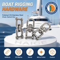 Manille à œil et mâchoire pivotante en acier inoxydable 316 pour chaîne d'ancre marine, 6x66mm, à douille hexagonale, pour équipement de rigging de yachts et bateaux, accessoires de quincaillerie