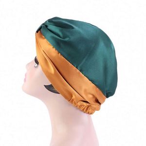Gorro de Dormir de Seda Satinada, Estilo Étnico Musulmán, de Lujo, para Mujeres Africanas con Cabello Largo y Rizado Natural - Product Image 3