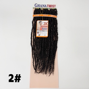 Cheveux 100% Kanekalon, tresses longues de 24 pouces, style 3x Darling Ghana Twist Passion Twist, mèches pré-tressées, cheveux pour crochet - Product Image 5