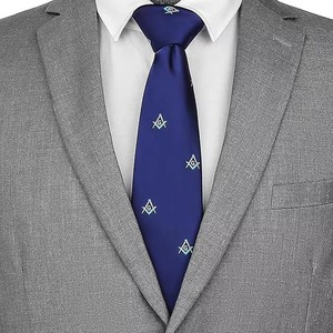 Cravate de qualité supérieure, nouveau design artisanal, couleur unie et motif boussole, pour francs-maçons, cadeau personnalisé, cravates neuves pour hommes. - Product Image 6