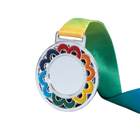 Blancs de médaille de sublimation de médailles d'argent personnalisées de haute qualité pour presse à chaud