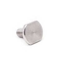 Vis à tête plate en acier inoxydable usinées sur commande par CNC / Vis à molette pour montage industriel et de panneaux solaires
