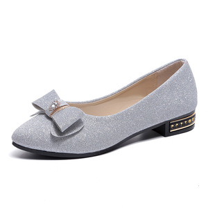 Ballerine Economiche e Comode con Punta Affusolata, <span class=keywords><strong>Glitter</strong></span> e Fiocco, <span class=keywords><strong>Scarpe</strong></span> Eleganti da <span class=keywords><strong>Donna</strong></span> - Product Image 3