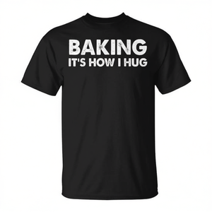 T-shirt Baking Its How I Hug nera unisex per adulti taglia media - Product Image 2