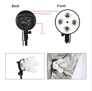 3X50X70Cm Reflectoren En 12x E27 Socket 5500K 45W Lampen Verlichting Zachte Dozen Fotostudio Apparatuur Accessoire Set - Product Image 3