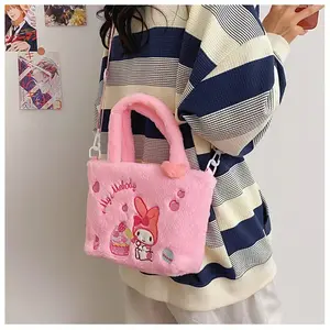 Hot Selling Plushie Anime Peluches Kuromi Stuffed Animals Bunny Melody Cinnamoroll Pochacco Women's Tote Bags