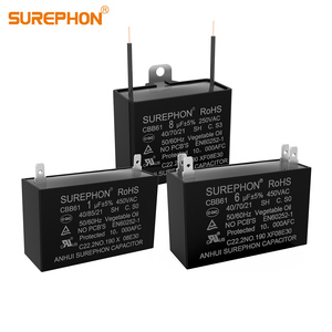 Condensador de Funcionamiento <span class=keywords><strong>CBB61</strong></span> con Certificación UL de 1uf, 2uf, <span class=keywords><strong>3uf</strong></span>, 5uf, Logotipo Personalizado OEM para Ventilador Eléctrico, Venta Directa de Fábrica - Product Image 4