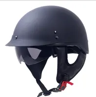 Casques de moto guerrier, demi-casque avec protection solaire pour hommes et femmes, casquette de tête de mort à poids à taille réglable avec cadran à demi-visage pour vélo