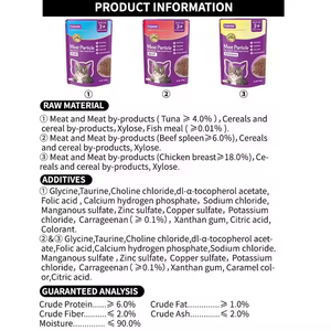 Großhandels preis Gesunde nahrhafte Hühner soße Nasses Katzenfutter OEM Frischer Beutel Paket Protein Rich <span class=keywords><strong>Cat</strong></span> Snack und Pet Treats - Product Image 6