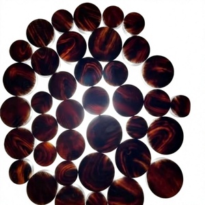 Boutons de costume vierges en corne naturelle de haute qualité, 4 trous, personnalisables en gros, couleur marron, écologiques, faits à la main, style moderne - Product Image 1