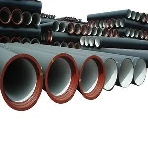 Tuyau en fonte ductile de 1/2 pouces poids par mètre Iso2531 tuyaux en fonte ductile noire de 300mm C40 K7