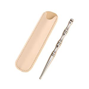 Stylo d'acupression en acier inoxydable à double extrémité, bâton de massage de réflexologie avec étui en cuir PU, <span class=keywords><strong>masseur</strong></span> manuel pour points de pression et points d'acupuncture - Product Image 3