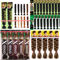 Vente en Gros Extensions de Machine 41" Pré-Étireées 165g 82 Pouces Tresses Jumbo Tresses Box Cheveux au Crochet Fibre Yaki en Stock