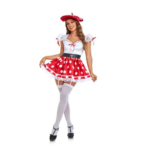 New Playful Halloween Big Polka Dot Dress Mushroom Costume Role-Playing Drama Costume