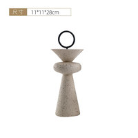 Sculpture géométrique abstraite en résine Polystone texturée sable, moderne, pour table, accents décoratifs naturels pour la maison, vente en gros