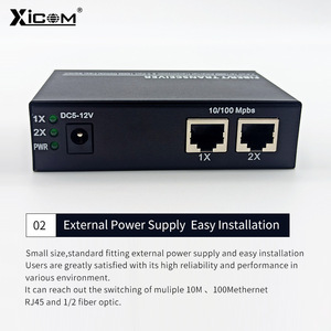ตัวแปลงสัญญาณไฟเบอร์ออปติก XICOM 100Mbps 3 พอร์ตไฟเบอร์ 2 พอร์ต RJ45 ระยะส่ง 20 กม. - Product Image 5