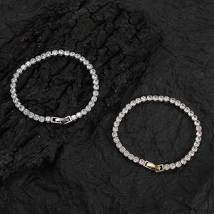 Streetwear Brass Easy-Clasp Tennis Bracelet 3mm/4mm/5mm Single Row Zircon Hip Hop Trendsetters - Product Image 4